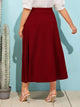 SHEIN Plus High Waist Zip Side Skirt