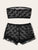 Plus Heart Print Sheer Bandeau With Shorts