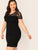  Plus Lace Yoke Insert Pencil Dress