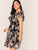 Plus Floral Print Sheer Dress Without Cami