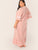 Plus Tie Neck Lace Trim Flounce Hem Maxi Nightdress