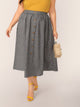 SHEIN Plus Button Front Skirt
