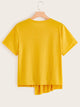 Plus Asymmetric Ruffle Hem Tee