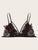 Plus Flower Appliques Lace Bralette