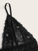 Plus Contrast Lace Satin Slips With Thong