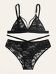 Plus Floral Lace Lingerie Set