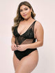 Plus Contrast Lace Teddy Boddysuit