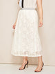 SHEIN Plus Solid Sheer Lace Skirt