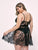 Plus Floral Lace Sheer Dress With Panty