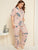 Plus Crane & Plant Print Pajama Set