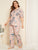 Plus Crane & Plant Print Pajama Set