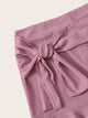 Plus Bow Front Ruffle Hem Skirt