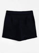 Plus Solid Button Front Shorts