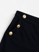 Plus Solid Button Front Shorts