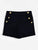 Plus Solid Button Front Shorts