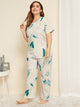 Plus Floral Short Sleeve Pajama Set