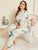 Plus Floral Short Sleeve Pajama Set