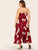 Plus Floral Print Tulip Hem Cami Dress