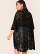 Plus Geo Sheer Kimono