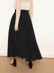 SHEIN Plus Solid High Waist Belted Maxi Skirt