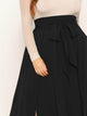 SHEIN Plus Solid High Waist Belted Maxi Skirt