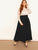 Plus Solid High Waist Belted Maxi Skirt