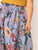 SHEIN Plus Paperbag Waist Striped and Floral Maxi Skirt