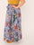 SHEIN Plus Paperbag Waist Striped and Floral Maxi Skirt