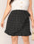 Plus Confetti Heart Print Ruffle Trim Wrap Skirt