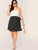 Plus Confetti Heart Print Ruffle Trim Wrap Skirt