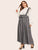 SHEIN Plus Paperbag Waist Self Belted Skirt With Ruffle Strap