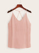 Plus Criss Cross Solid Cami Top