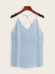 Plus Criss Cross Solid Cami Top