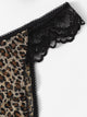 Plus Leopard Lace Trim Lingerie Set