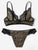 Plus Leopard Lace Trim Lingerie Set