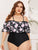 Plus Floral Flounce One Piece Swimwear