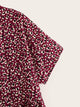  Plus V-neck Button Front Flare Dress
