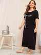 Plus Abstract Face Print Night Dress