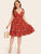 Plus Backless Knot Shoulder Ruffle Hem Flare Dress