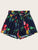 Plus Paperbag Waist Floral Print Shorts