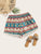 Plus Pom Pom Tribal Print Shorts