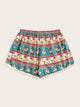 Plus Pom Pom Tribal Print Shorts