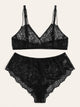 Plus Sheer Lace Lingerie Set