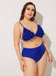 Plus Appliques Top With High Waist Bikini