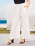 Plus Button Fly Semi Sheer Palazzo Pants