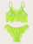 Plus Neon Lime Floral Lace Lingerie Set