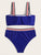 Plus Striped Hem Top With Panty Bikini Set