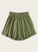 Plus Ruffle Shirred Waist Shorts