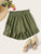 Plus Ruffle Shirred Waist Shorts