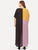  Plus Color-block Batwing Sleeve Maxi Dress